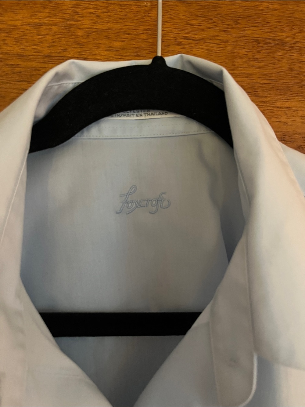 Foxcroft Light Blue Button-Front Women's Shirt - Picture 2 of 4